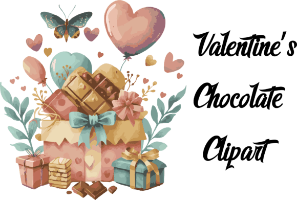 Download Valentine's Watercolor Gift Clipart - Gift clipart Collection
