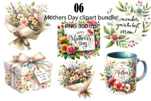 Download Elegant Mother's Day Gift Clipart Bundle - Gift clipart Collection