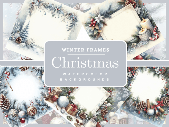 Download Winter Frame Christmas Background Bundle - Background bundle Collection