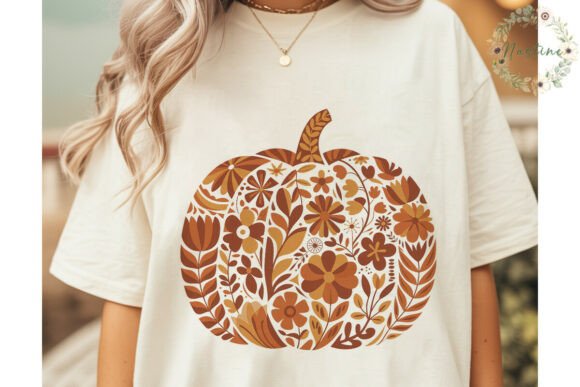 Download Boho Floral Pumpkin Sublimation Design - Sublimation design Collection