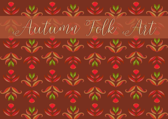 Download Autumn Folk Art Cute Brown Digital Paper - Brown digital paper Collection
